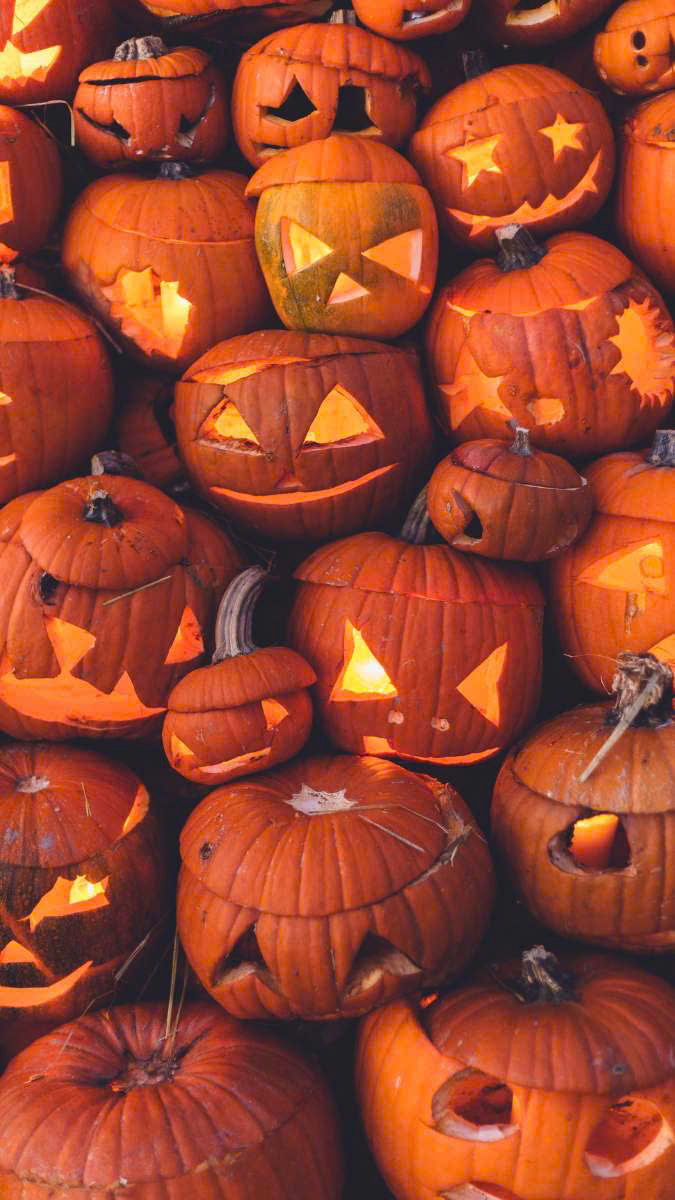 Hình nền bí ngô Halloween đáng sợ